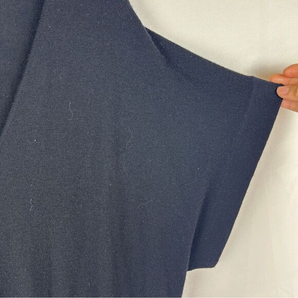 Catherine Malandrino Vneck dress wool cashmere beaded belt size L - Picture 4 of 6